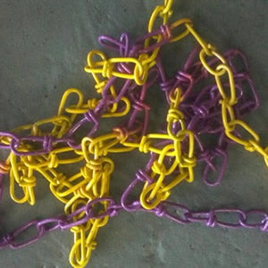 2/0 Double Loop Yellow & Magenta Chain