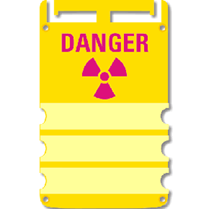 J-Sign - Danger w/Radiation graphic - 3 Pocket Sign