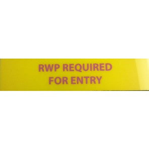 RWP REQUIRED FOR ENTRY Solar Grade Polycarbonate 1.625" x 8"  Purple on Yellow