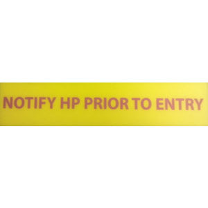 NOTIFY HP PRIOR TO ENTRY  Solar Grade Polycarbonate 1.625" x 8"  Purple on Yellow
