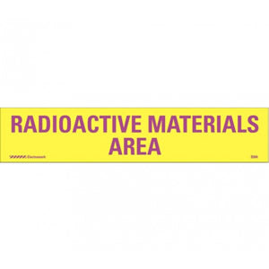 RADIOACTIVE MATERIALS AREA  Solar Grade Polycarbonate 1.625 x 8;  Purple on Yellow