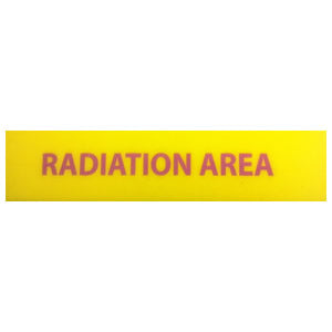 RADIATION AREA  Solar Grade Polycarbonate 1.625" x 8"  Purple on Yellow